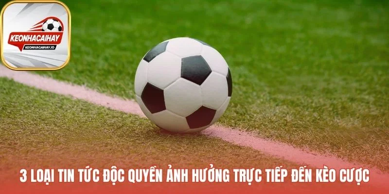 Ba loại tin tức độc quyền có sức mạnh định đoạt kèo cược