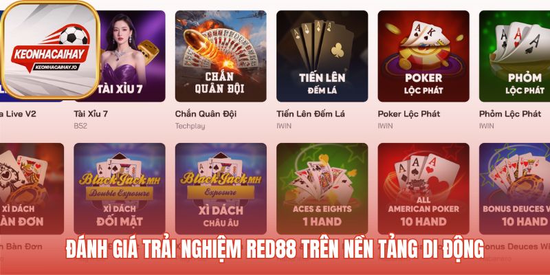 Trải nghiệm cá cược Red88 trên thiết bị di động